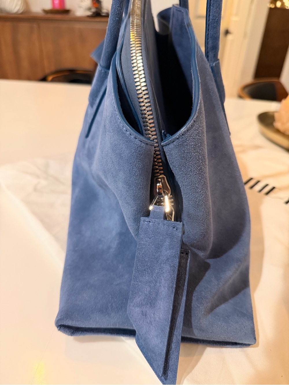 Blue Suede The Attico Tote Bag - Elegant Everyday Shoulder Bag - Picture 4 of 7